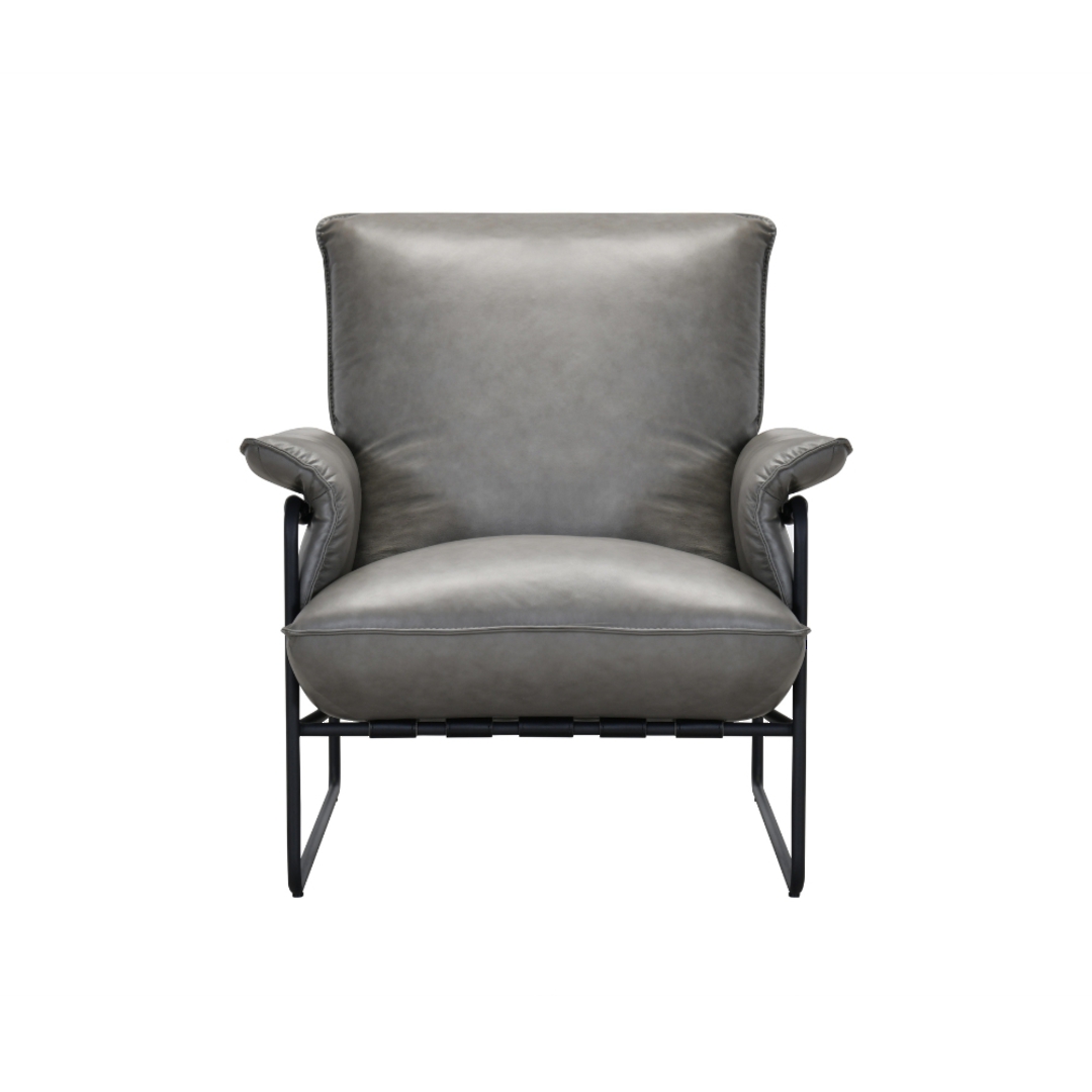Trento Leather Armchair - Gray Mushroom image 1
